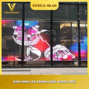 LED trong suốt quảng cáo mặt kính tòa nhà