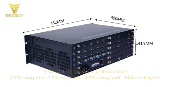 Kích thước bộ xử lý màn hình ghép với nhiều cổng kết nối HDMI và VGA