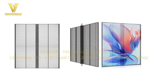 Sơ đồ cấu tạo các mặt của màn hình LED trong suốt