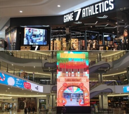 Màn hình LED tại trung tâm thương mại và cửa hàng, showroom