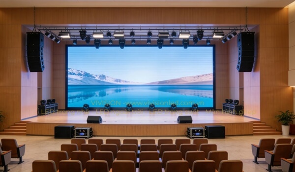 Màn hình LED lắp đặt ở hội trường lớn và phòng họp chuyên nghiệp