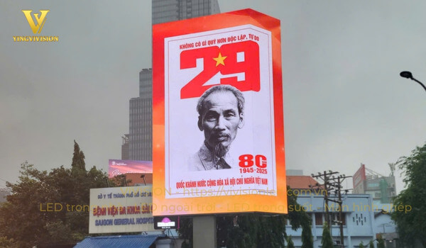 Màn hình LED tuyên truyền kỷ niệm 80 năm Quốc khánh 2/9