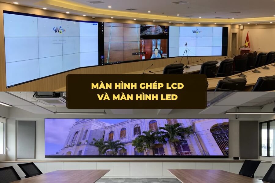 Màn Hình Ghép TVtech – Giải Pháp Hiển Thị Chuyên Nghiệp Cho Doanh Nghiệp, Showroom, Trung Tâm Điều Hành Màn hình ghép LCD và màn hình LED: Đâu là lựa chọn tối ưu?