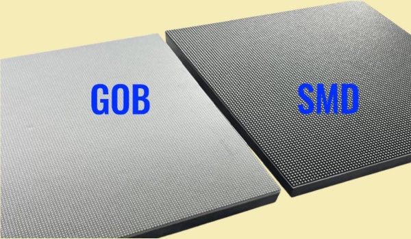 module màn hình LED công nghệ GOB có lớp bảo vệ bóng mịn so với bề mặt chip LED SMD truyền thống